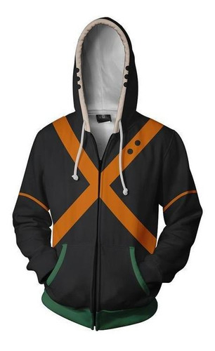 Mi Héroe Academia Bakugou Katsuki Sudadera Con Cremallera