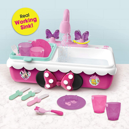 Juguete Fregadero Magico Happy Minnie Mouse Mimi Agua Real