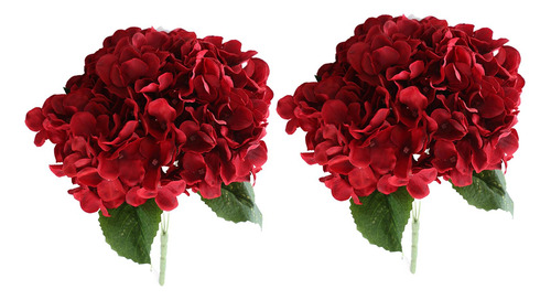 Ramo De Flores De Hortensias Con Tallo, Arreglos Rojo