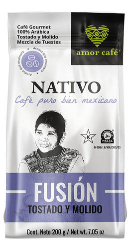 Café Tostado Y Molido Amor Café Nativo Fusión 200g