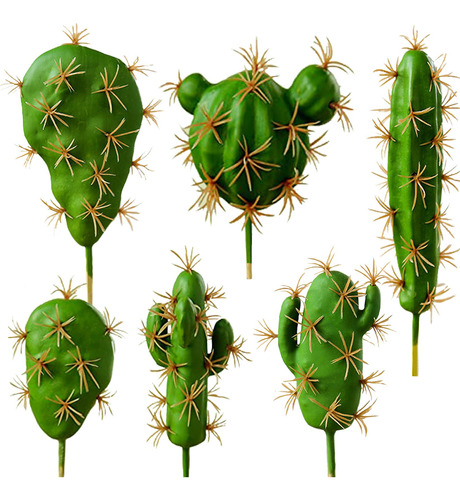 Hinyoco 6 Piezas De Cactus Artificiales De Imitacin De Cactu