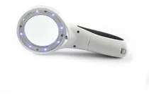 Comprar Mini Lupa De Mão 8 Led Uv 1 Branco Estek 60mm Wood Estética