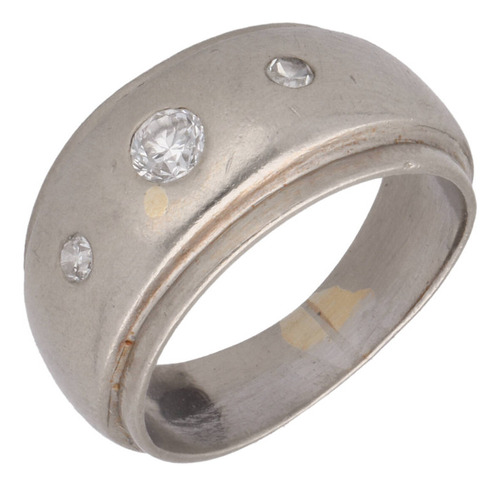 Anillo De 14k Oro Blanco, 10.4 Gramos