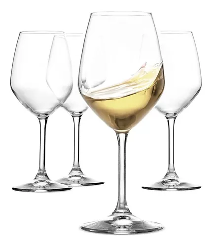 Copas italianas para vino tinto Paksh Novelty , 18 onzas, copa de vino  transparente., Set de 4, Transparente