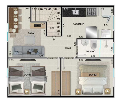 Imagem 9 de 9 de Casa Com 2 Dorms, Vila Sônia, Praia Grande - R$ 189 Mil, Cod: 1800 - V1800