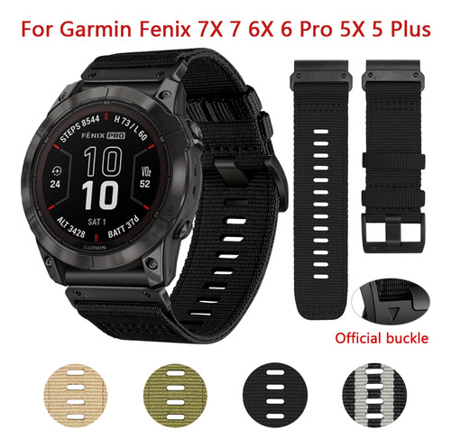 Correa De Reloj De Nailon Para Garmin Fenix 7x 7 6x 6 Pro