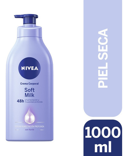 Crema Corporal Nivea Soft Milk Piel Seca 1000ml
