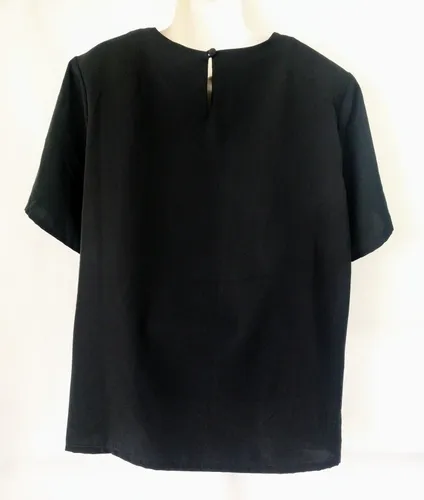 Blusa negra lisa sales