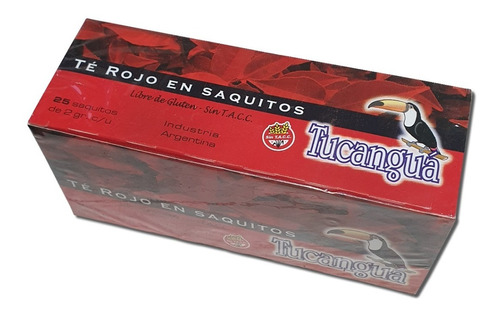 Té Rojo Tucanguá X25 Saquitos De 2gr C/u