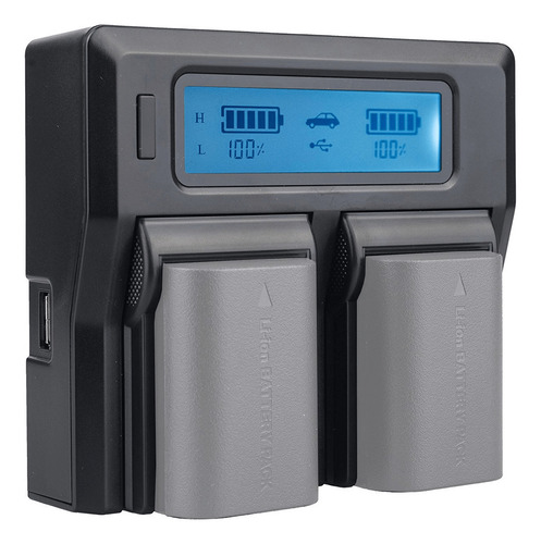 Carregador Duplo Rápido Para Bateria Nikon En-el15 (bivolt) Cor Preto