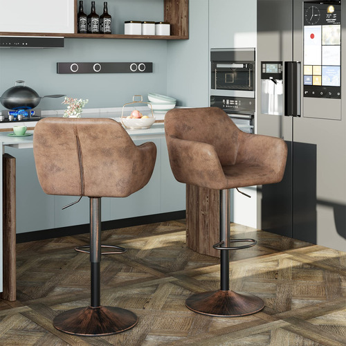 Keyluv Juego De 2 Taburetes De Bar Para Encimera De Cocina