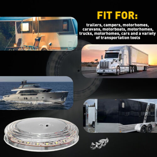 Rv Led 12v Ceiling Fixture Round Reading Dome Light For Bbv