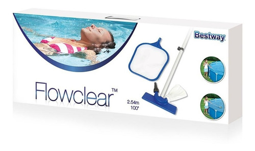 Imagen 5 de 6 de Kit De Limpieza Bestway 2 En 1 Barrefondo + Saca Hojas 2 Mts