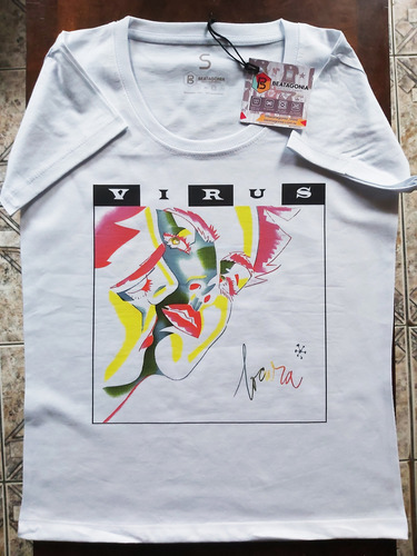 Remera Dama Algodón Virus Locura Moura Blanca Rock Nacional