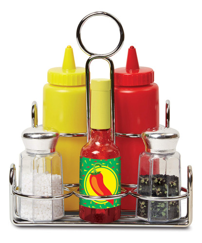 Juego De Condimentos De Alimento Para Carrito De Acero. Color
