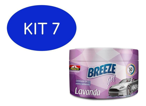 Kit 7 Odorizante Breeze Gel Lavanda Proauto 60g