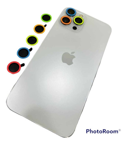 Protector Lentes  De Camara Color Neon Para iPhone Pack X3