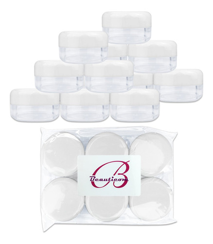 (quantity: 12 Pieces) Beauticom 15g/15ml (0.5oz) Clear Round