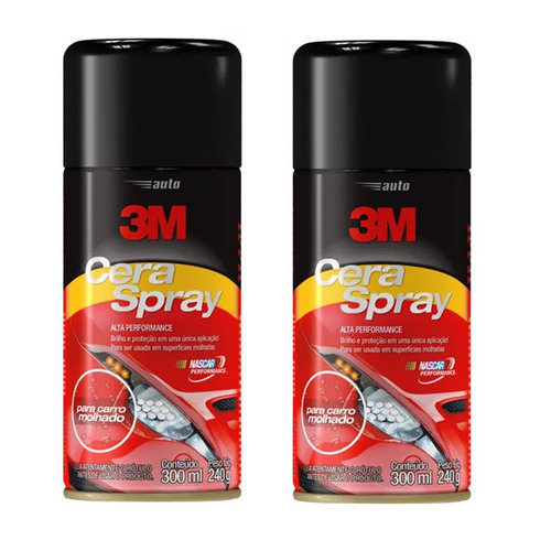 Kit Cera Spray 3m Protetora  Cera Rápida 300ml 2 Unidades