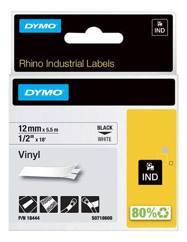 Rhino Label, Blanco 12x1839, Auténtico