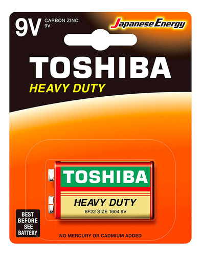 Bateria Zinco 9v Toshiba 6f22kg C/1 (car/1)