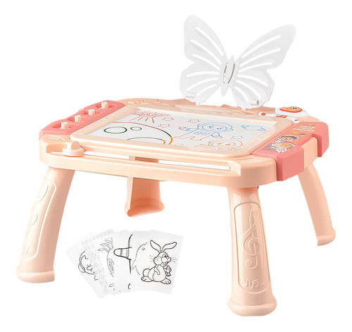 Tablero De Dibujo Magnético Con Patas Resistentes, Rosa