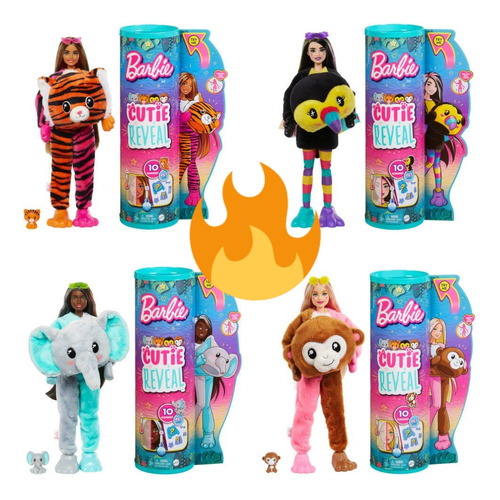  Muñeca Barbie Animales Kawaii Reveal 