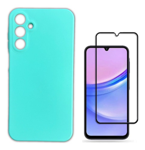 Carcasa Silicona Para Samsung A15 + Lamina Completa