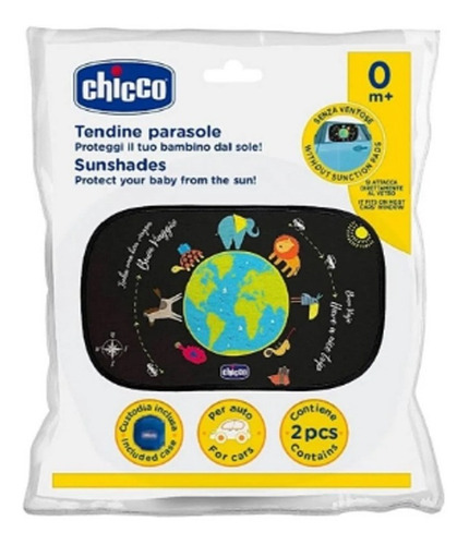 Imagen 2 de 6 de Parasol Chicco Para Auto Por Estatica + Bolsita De Viaje