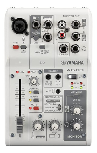 Mezcladora Para Transmisión En Vivo Yamaha Ag03mk2b