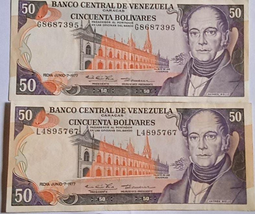 Billetes 50 Bolivares 1977
