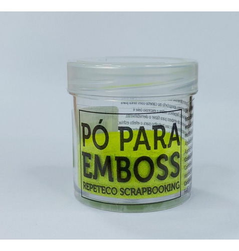 Imagem 1 de 1 de Repeteco - Pó Para Emboss Opaco - Cor Verde Limão - 14gr - (