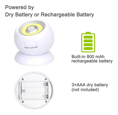 Lebote - Luz Sensor De Movimiento, Funciona Pilas, Func...