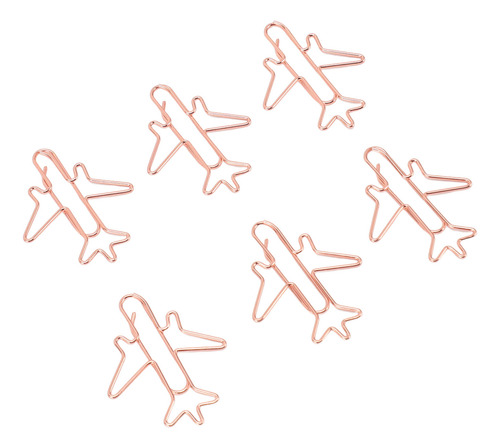 Lindos Sujetapapeles Con Forma De Avión, 80 Unidades, Oro Ro