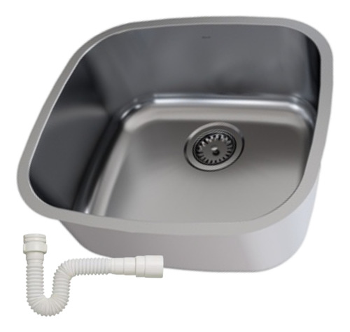 Cuba Para Cozinha Docol Inox Invicta 46x42x22 Fosca + Sifão