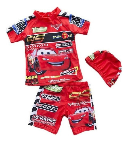 Disfraz Cosplay Traje De Baño De Cars Lightning Mcqueen Niño