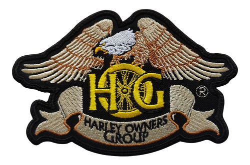 Parche Bordado Hog  Group Harley Davidson Rueda Harley