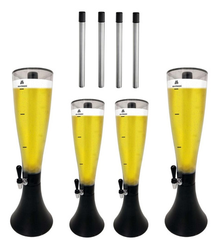 Kit 4 Torre Chopp 3,5 Litros Com 4 Refil Extra - Marchesoni