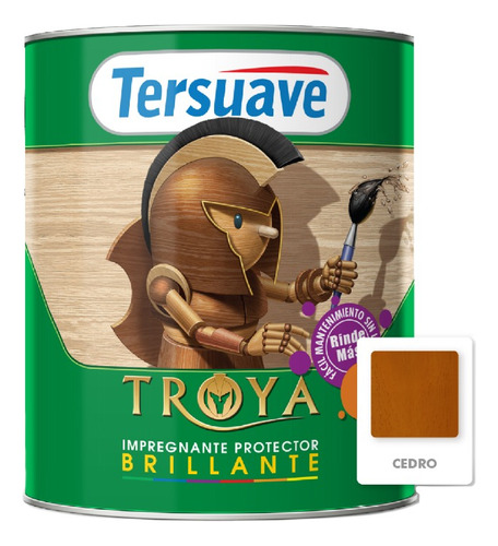 Tersuave Impregnante Protector Troya Brillante 1 Lts - Mix Color Cedro