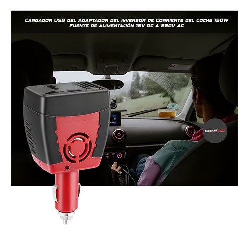 Inverson De Corriente Para Auto De 12v/220 150w