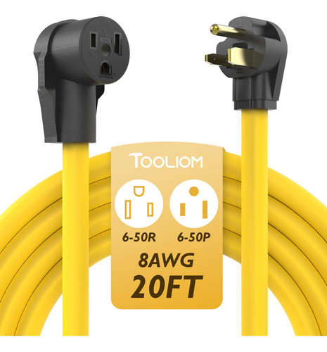 Tooliom Cable De Extension De Soldador 8awg 20ft 6-50p A 6-5