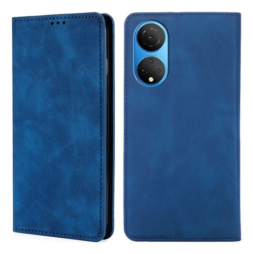 Funda Case Para Honor X7 Flip Cover Azul Antishock