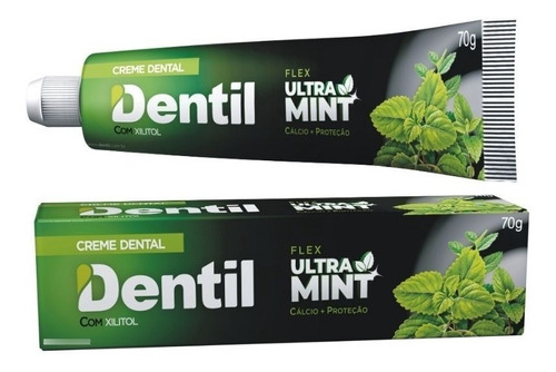 12 Creme Dental Dentil Ultra Mint Refrescante Sem Flúor