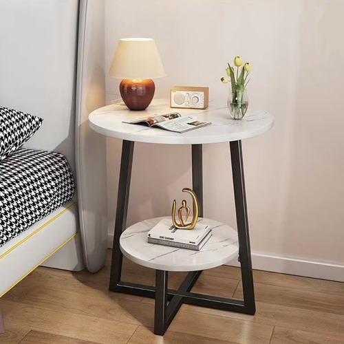 Mesa Redonda De Madera Estilo Mesa De Centro Minimalista