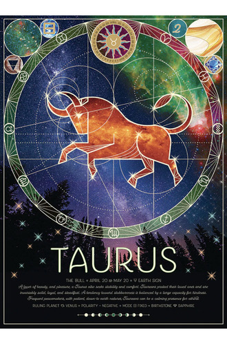Rompecabezas Tauro Signo Zodiacal 500 Pz Cobble Hill Taurus Zodiaco