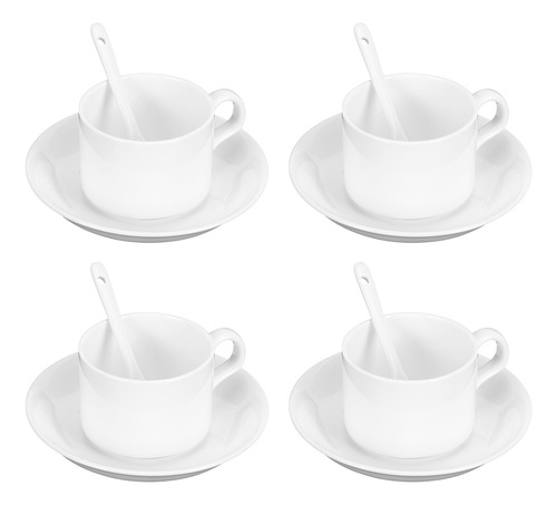 Juego De Tazas Y 4 Tazas De Café De Porcelana China Alta