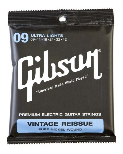 Imagen 1 de 1 de Encordadura P/guitarra Electric. Seg-vr9 Vintage Gibson