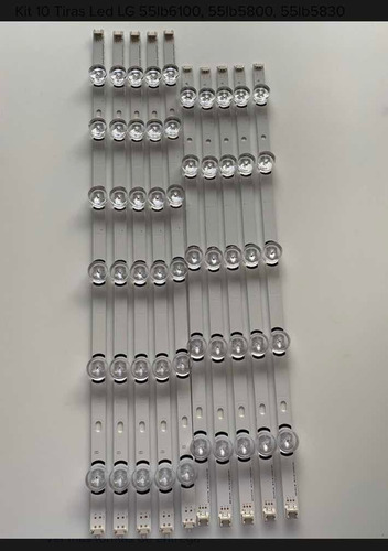 Imagen 3 de 4 de Kit 10 Tiras Leds LG 50lb6100, 50lb5800
