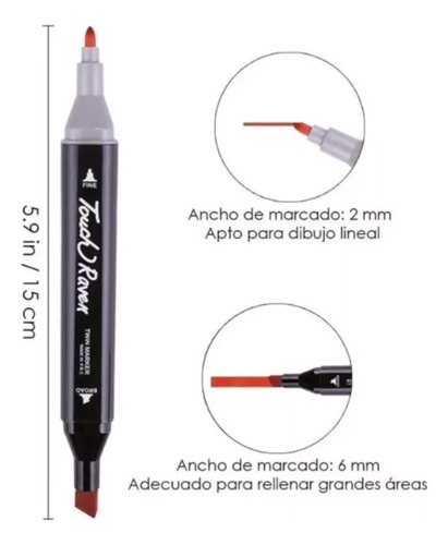 Canetas Marcadoras Coloridas Profissionais De Ponto Duplo, 2