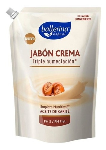 Jabon Ballerina Doypack De 750 Ml Variedades aroma Aceite de Karite